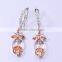 Best selling young girl earring jewelry hanging diamond earrings wholesale