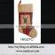 2016 hot selling jute christmas stocking