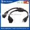 wholesale hot sale electrical cable nema 5-15p plug male to 2 x nema 5-15r female 2-Outlet AC power Y splitter cord power cable