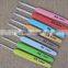 8PCS New design printed knitting needles aluminum crochet hooks set 2.5-6MM