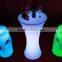 Outdoor/indoor plastic led bar table and optional chairs