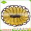 Fancy modern design handmade flat oval woven PP plastic fruit basket