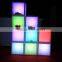 Waterproof portable PE plastic rechargeable led cube ice bucket