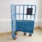 Easily assembled industrial security rolling carts