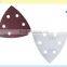 Peltate aluminium oxide sanding cloth with hole