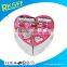 Metal pink heart shape tooth box Baby first tooth