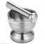 2 in 1 Manual Garlic Press Kitchen Tool Stainless Steel Spice Grinder / Mortar and Pestle Set