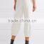 Wholesale Women Apparel Fashion High Waist Cropped Cotton-twill Tapered Pants(DQE0389P)