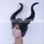Halloween Day latex OX horn hat hair jewelry black bull horn toy hat headdress for 2016 Party favor products