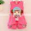 pink little girl 2 piece clothes yiwu clothing children's set cheap price summer cotton clothing baby clothes set