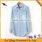 Fashion Blue Long Plus Size Shirts Women Denim Clothing Manufacturers Denim Women Shirts