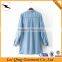 Hot selling beautiful ladies new design top quality denim women plain shirts