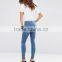 Wholesale New Elastic Slim Denim Latest Design Pencil Skinny Woman Jeans
