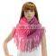 Winter warm knitting wholesale women's knit hat and scarf sets 18596