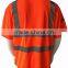 Hi Viz orange polyester birdeye protective safety low price generic tape security polo shirt