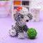 3d handmade beaded dog cut 2013 animal crystal charm