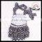 Chevron polka dots backless halter neck design rompers newborn baby clothing summer cotton baby romper latest design baby frock
