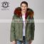 Hot selling 2016 real fur hood coat wholesale OEM warm raccoon fur coat