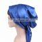 Lady Bow-headscarf Cap Silk Chemotherapy Cap Long Tail Braid Hat
