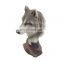 lifelike wolf bust statue for decoration