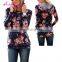 Fast Shipping Autumn Winter Floral Latest Design Vintage Crewneck Sweatshirt