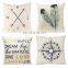 Wholesale Custom  Pillow Case Printed cotton Linen Pillow Covers For Home Decor