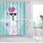 i@home 3D digital printing llama polyester shower curtain bathroom
