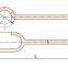 Non-Sparking Safety Tools Valve Wheel Key,  Be-Cu or Al-Br Atex 14-1/2