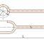 Non-Sparking Safety Tools Valve Wheel Key,  Be-Cu or Al-Br Atex 14-1/2