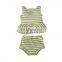 Summer Infant Clothing Sets for Newborn Baby Boys Girls Infant Fashion Casual Clothes Suit Knitted Striped T-shirt+Shorts Suit