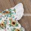 Lace fly sleeve floral tops shorts big sister little sister summer outfits infant romper sets baby girls matching clothes