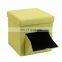 RTS custom furniture folding storage ottoman cabinet pouffe stool with pocket ottoman