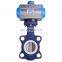 Stainless Steel D671X Series NBR Iron Disc Pneumatic Wafer Butterfly Valve