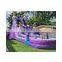 Purple Inflatable Water Slides Pool Commercial Slip Slide For Kids