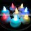 12 pieces per pack waterproof battery operated glitter candle light color changing floating led candle with swirling glitter