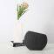 Flat Black And White Stripes Simple Art Style Ceramic Vase, Creative Design Home Decoration