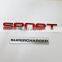 ABS Car Body Decoration Red Black Chrome Number Letter Car Emblem Badge Sticker