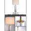 Luxury Fabric Shade K9 Solid Crystal Bedside Table Lamp for Home Decoration Hotel Room Light Lamp