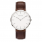 Stainless Steel Ultrathin Fashion Women Watches Man Genuine Leather Quartz Watch