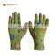 Sunnyhope cheap safety work gloves floral PU coated smooth gloves13 gauge knitted liner