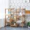 Bamboo Customizable Plant Stand 9 Shelf Display Rack Utility Shelf Flower Pots Holder