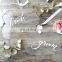 Custom DIY Clear Blank Acrylic Hanging Wedding Sign Elegant Wedding Chair Welcome Signs Set of 4