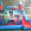 Children new design cartoon boat bouncer white bounce house inflatable castle