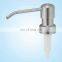 Free sample chrome 1cc / 2cc stainless steel 304 liquid soap penis lotion pump 24/410