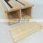 Plastic wrap storage box with cutter pack dispenser, bamboo storage box for drawers and kitchen