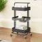 Wholesale layered storage rack Multi function movable cart Universal wheel storage rack in living room kitchen and toilet
