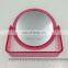 Pink Color Desk Hold Home Plastic Table Mirror