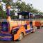 Trackless train amusement equipment for theme parks