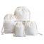 Custom White Black Large Dust Bag Gift Drawstring Bag for Packaging Handbag Luxury