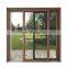 Yekalon Wooden Grain Filmed oversized Fancy Design UPVC window  wooden like Sliding pvc window